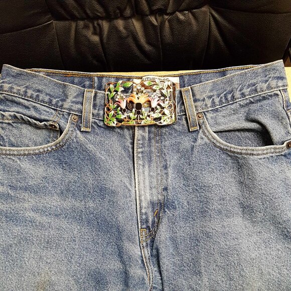 Rectangular Color Enamel Belt Buckle - Picture 4 of 4